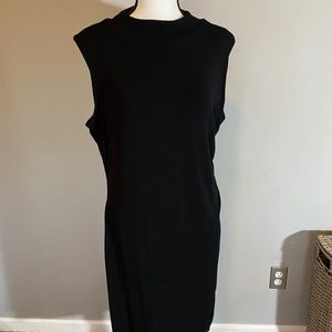 Halogen sleeveless ruched mock dress